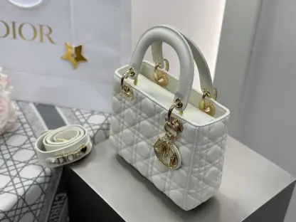 Replica Dior Small Lady Dior My ABCDior Bag Latte Cannage Lambskin #3288 - Image 15