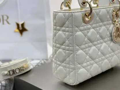 Replica Dior Small Lady Dior My ABCDior Bag Latte Cannage Lambskin #3288 - Image 3
