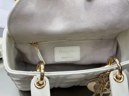 Replica Dior Small Lady Dior My ABCDior Bag Latte Cannage Lambskin #3288 - Image 2