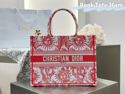 Replica Medium Dioriviera Dior Book Tote Coral Toile de Jouy Soleil Embroidery #3273