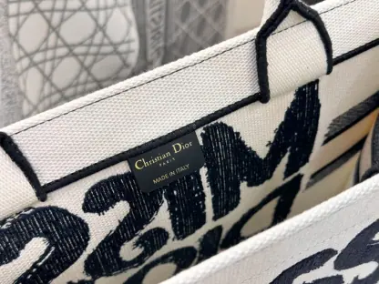 Replica Dior Medium Dior Book Tote White and Blue Miss Dior Graffiti Embroidery #3260 - Image 16