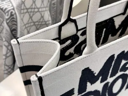 Replica Dior Medium Dior Book Tote White and Blue Miss Dior Graffiti Embroidery #3260 - Image 5