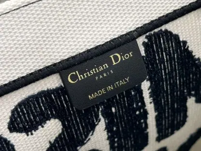 Replica Dior Medium Dior Book Tote White and Blue Miss Dior Graffiti Embroidery #3260 - Image 9