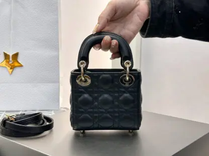 Replica Dior Lady Dior Micro Bag Black Cannage Lambskin #3282 - Image 9