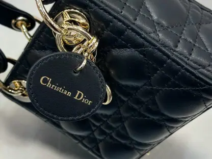 Replica Dior Lady Dior Micro Bag Black Cannage Lambskin #3282 - Image 11