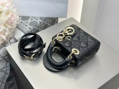 Replica Dior Lady Dior Micro Bag Black Cannage Lambskin #3282 - Image 13