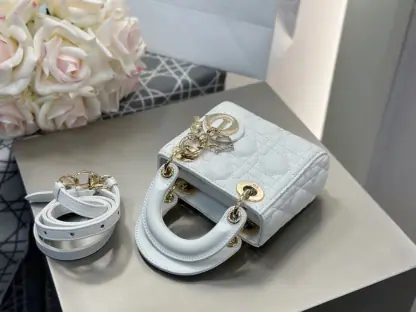Replica Dior Lady Dior Micro Bag Latte Cannage Lambskin #3281 - Image 15