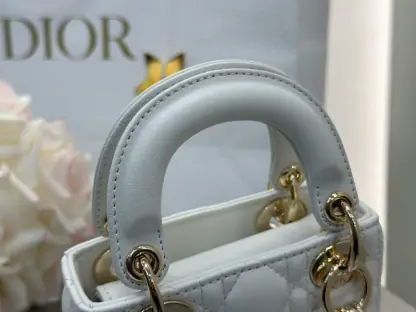 Replica Dior Lady Dior Micro Bag Latte Cannage Lambskin #3281 - Image 3