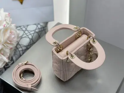 Replica Dior Lady Dior Micro Bag Powder Pink Cannage Lambskin #3280 - Image 13