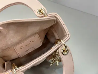 Replica Dior Lady Dior Micro Bag Powder Pink Cannage Lambskin #3280 - Image 7