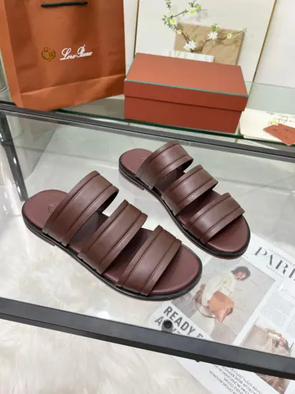 Replica Loro Piana Men's Naha Sandal Calfskin #3203 - Image 4