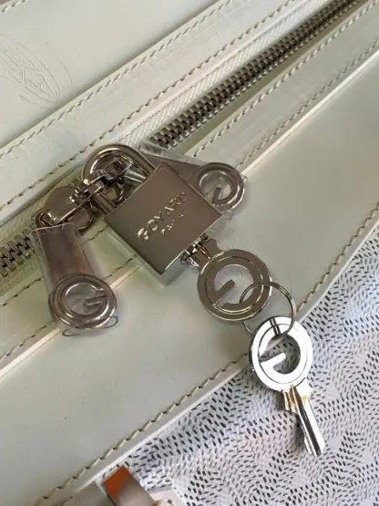 Replica Goyard Bowling 45 bag Travel Bag White #3460 - Image 8