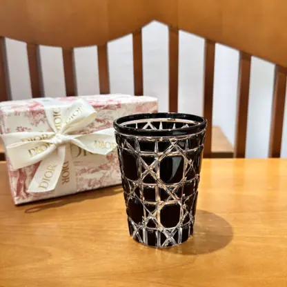 Replica Dior Water Glass 7 Colors crystal Cups black #3462 - Image 2