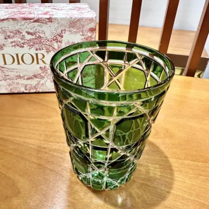 Replica Dior Water Glass 7 Colors crystal Cups Green #3467 - Image 4
