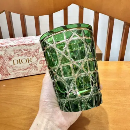 Replica Dior Water Glass 7 Colors crystal Cups Green #3467 - Image 3