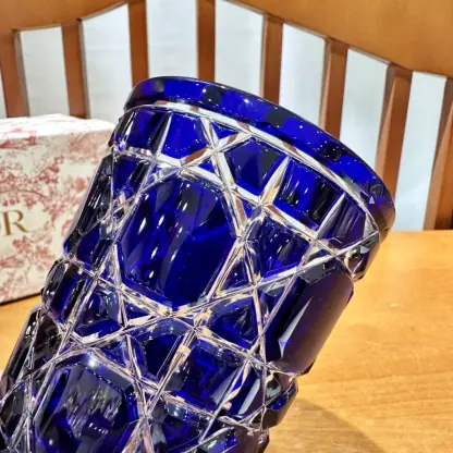 Replica Dior Water Glass 7 Colors crystal Cups Blue #3464 - Image 2
