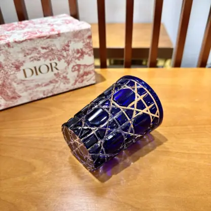 Replica Dior Water Glass 7 Colors crystal Cups Blue #3464 - Image 9