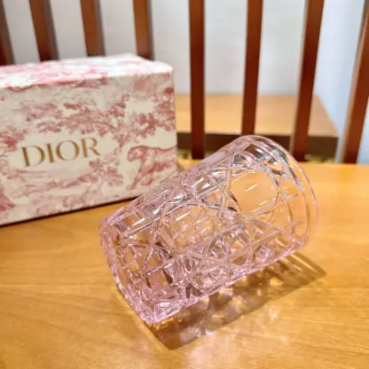 Replica Dior Water Glass 7 Colors crystal Cups Pink #3465 - Image 3