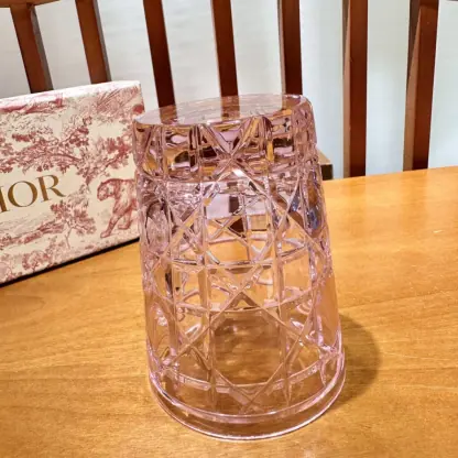 Replica Dior Water Glass 7 Colors crystal Cups Pink #3465 - Image 7