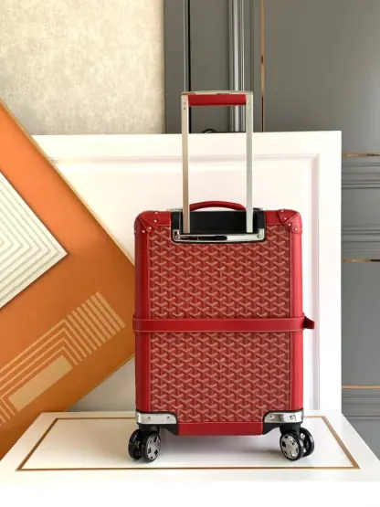 Replica Goyard Luggage Bourget PM Trolley Case Red #3454 - Image 10