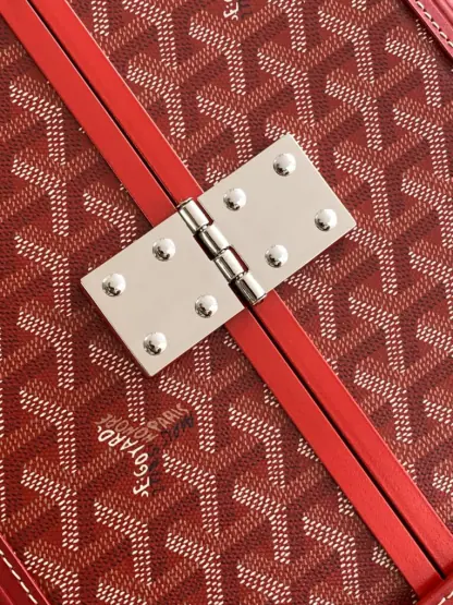 Replica Goyard Luggage Bourget PM Trolley Case Red #3454 - Image 6