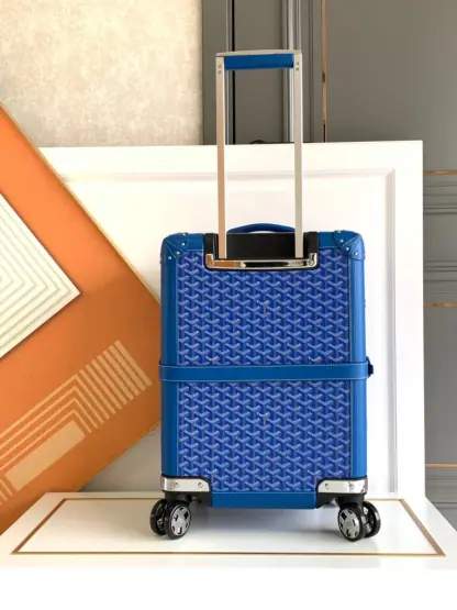 Replica Goyard Luggage Bourget PM Trolley Case Blue #3447 - Image 9