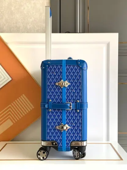 Replica Goyard Luggage Bourget PM Trolley Case Blue #3447 - Image 8