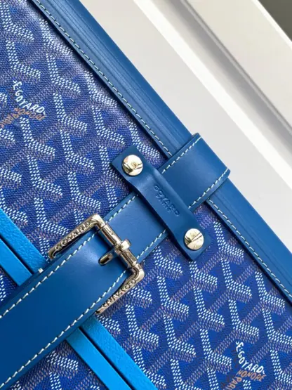 Replica Goyard Luggage Bourget PM Trolley Case Blue #3447 - Image 5