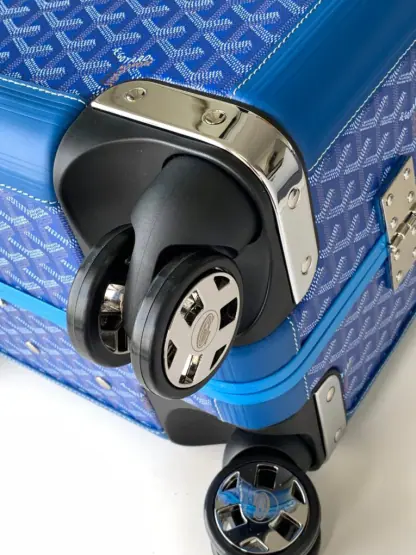 Replica Goyard Luggage Bourget PM Trolley Case Blue #3447 - Image 4