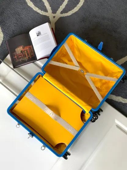 Replica Goyard Luggage Bourget PM Trolley Case Blue #3447 - Image 3