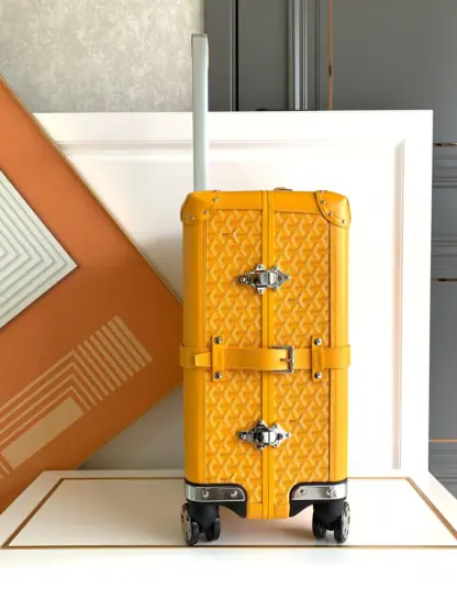 Replica Goyard Luggage Bourget PM Trolley Case Yellow #3444 - Image 9