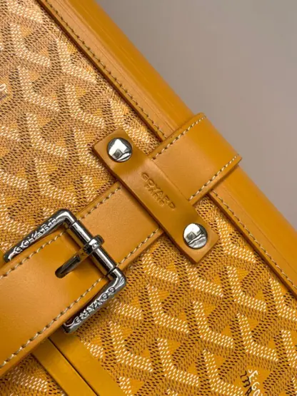 Replica Goyard Luggage Bourget PM Trolley Case Yellow #3444 - Image 7