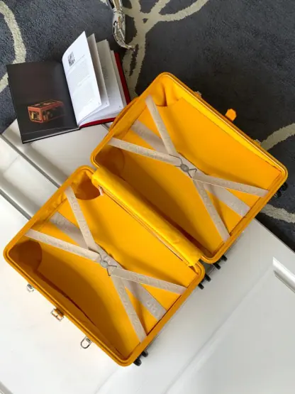 Replica Goyard Luggage Bourget PM Trolley Case Yellow #3444 - Image 3