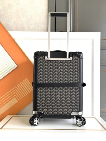 Replica Goyard Luggage Bourget PM Trolley Case Black #3451 - Image 8