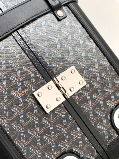 Replica Goyard Luggage Bourget PM Trolley Case Black #3451 - Image 7
