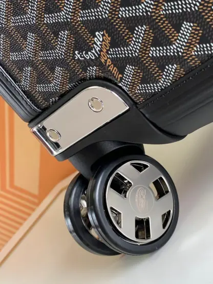 Replica Goyard Luggage Bourget PM Trolley Case Black #3451 - Image 5