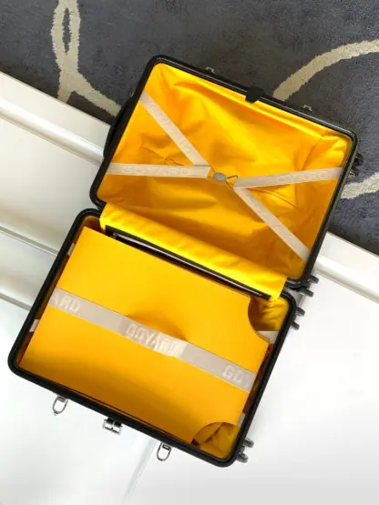 Replica Goyard Luggage Bourget PM Trolley Case Black #3451 - Image 3