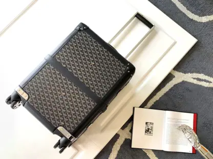 Replica Goyard Luggage Bourget PM Trolley Case Black #3451 - Image 2