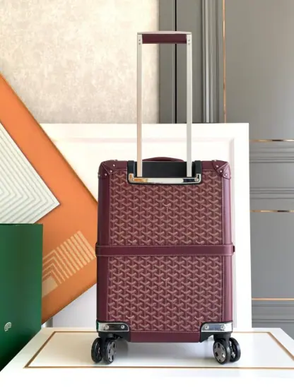 Replica Goyard Luggage Bourget PM Trolley Case Burgundy #3448 - Image 5