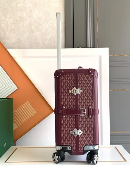 Replica Goyard Luggage Bourget PM Trolley Case Burgundy #3448 - Image 6