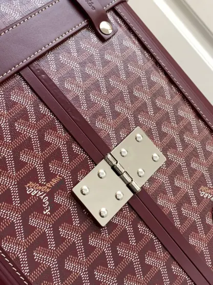 Replica Goyard Luggage Bourget PM Trolley Case Burgundy #3448 - Image 9