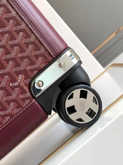 Replica Goyard Luggage Bourget PM Trolley Case Burgundy #3448 - Image 10