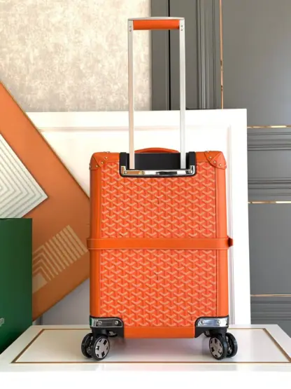 Replica Goyard Luggage Bourget PM Trolley Case Orange #3453 - Image 9