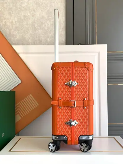 Replica Goyard Luggage Bourget PM Trolley Case Orange #3453 - Image 3