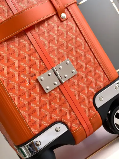 Replica Goyard Luggage Bourget PM Trolley Case Orange #3453 - Image 4