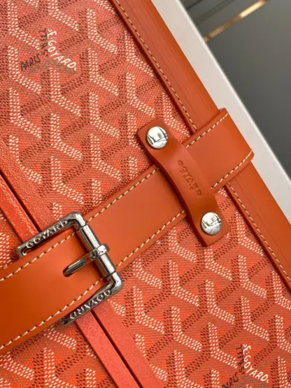 Replica Goyard Luggage Bourget PM Trolley Case Orange #3453 - Image 5