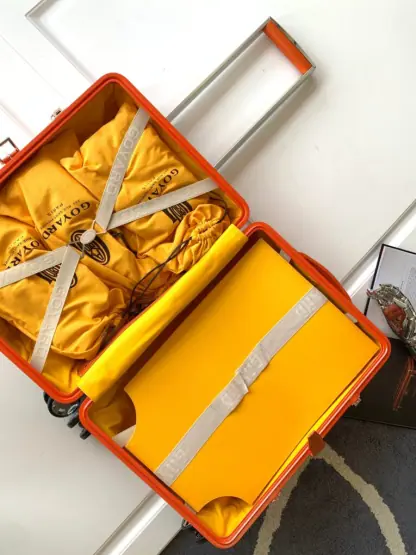 Replica Goyard Luggage Bourget PM Trolley Case Orange #3453 - Image 6