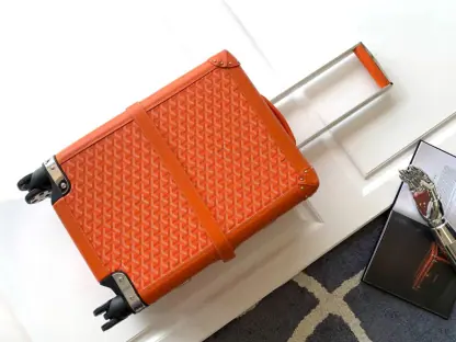 Replica Goyard Luggage Bourget PM Trolley Case Orange #3453 - Image 2