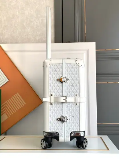 Replica Goyard Luggage Bourget PM Trolley Case White #3452 - Image 7