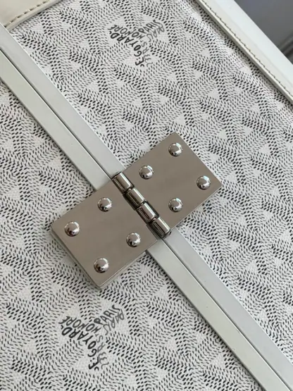 Replica Goyard Luggage Bourget PM Trolley Case White #3452 - Image 10